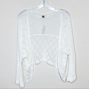 Saks OFF 5TH Outlet Cardigan Sweater Cream OS